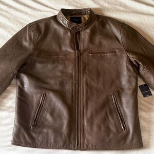 Lucky Brand Washed Leather Bonneville Jacket
